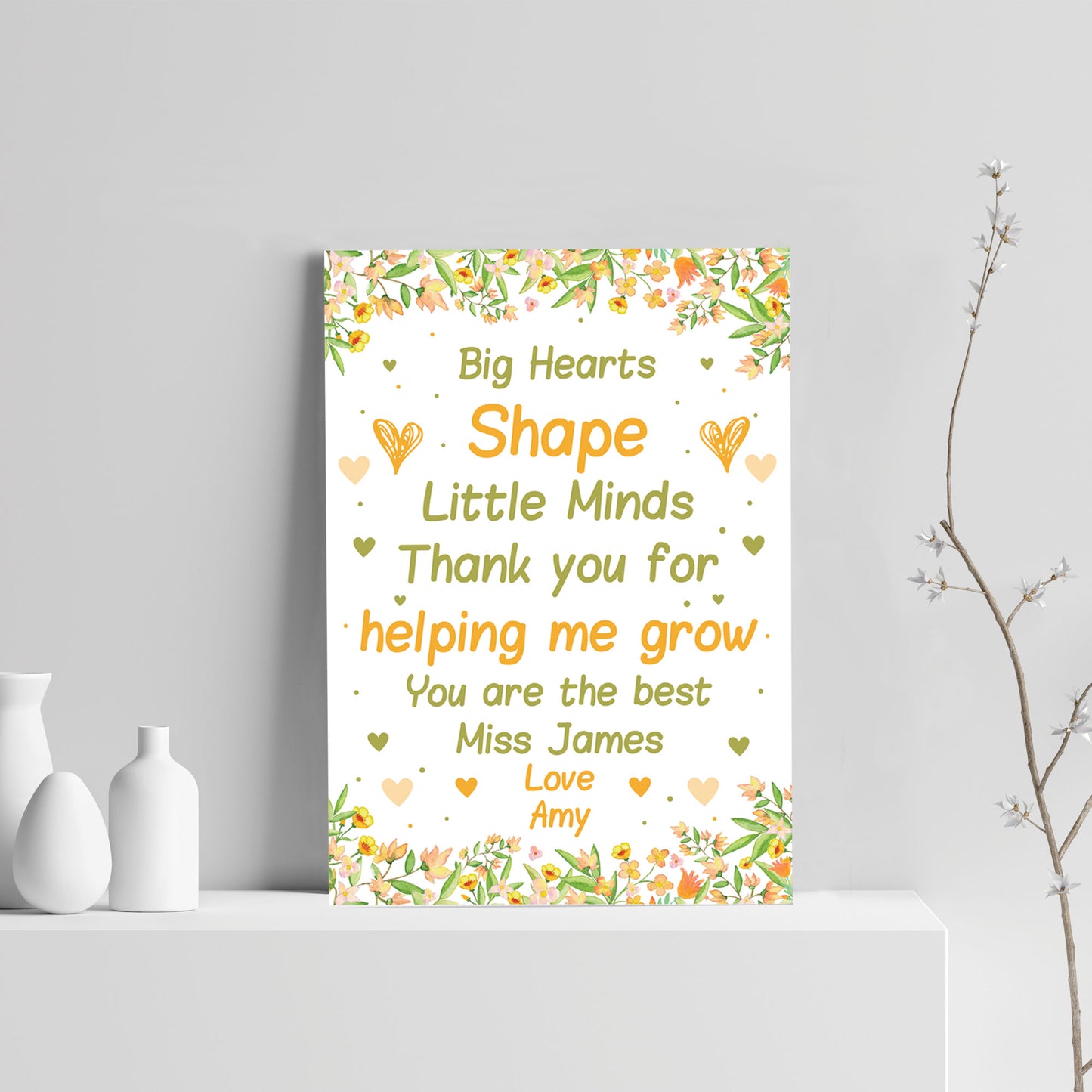 Personalised Thank You Gift Nursery Preschool Teacher Assistant