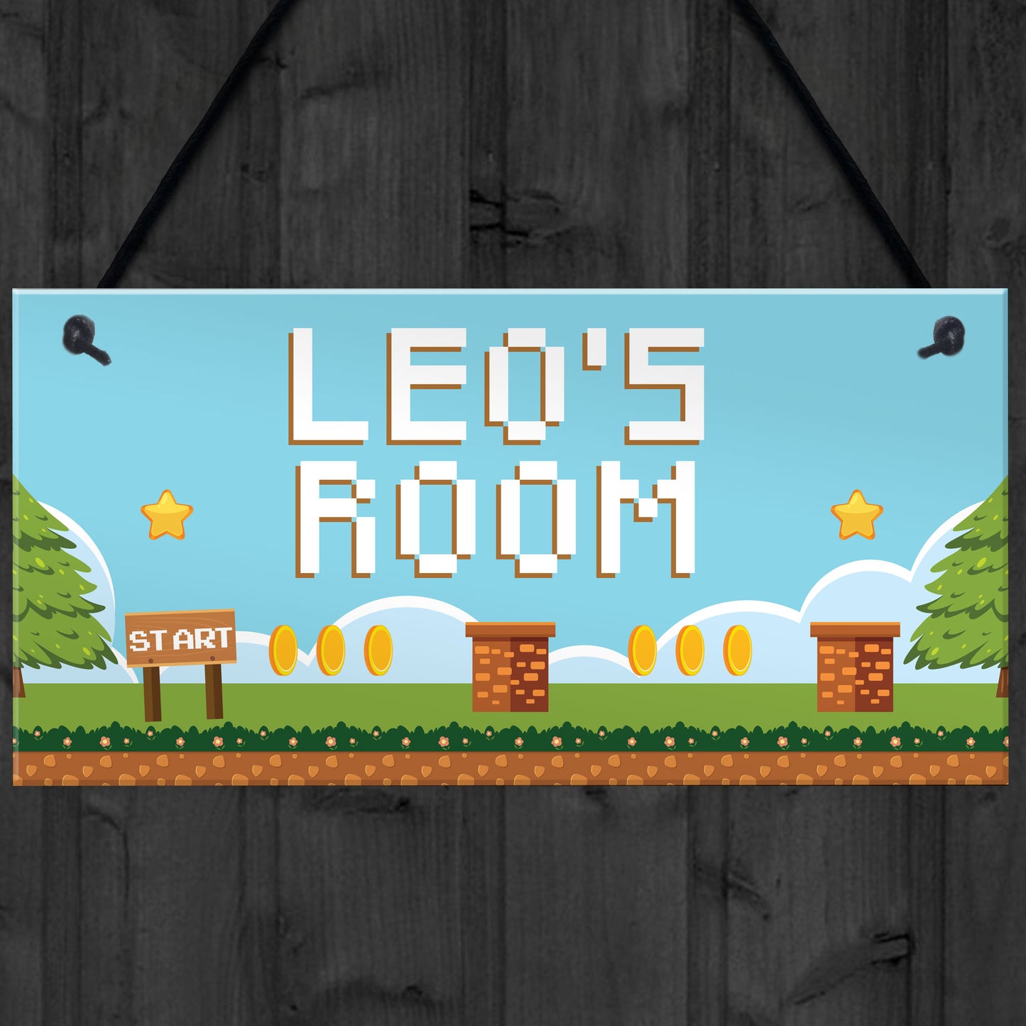 Gaming Sign Personalised Boys Bedroom Sign Wall Decor Retro Gift