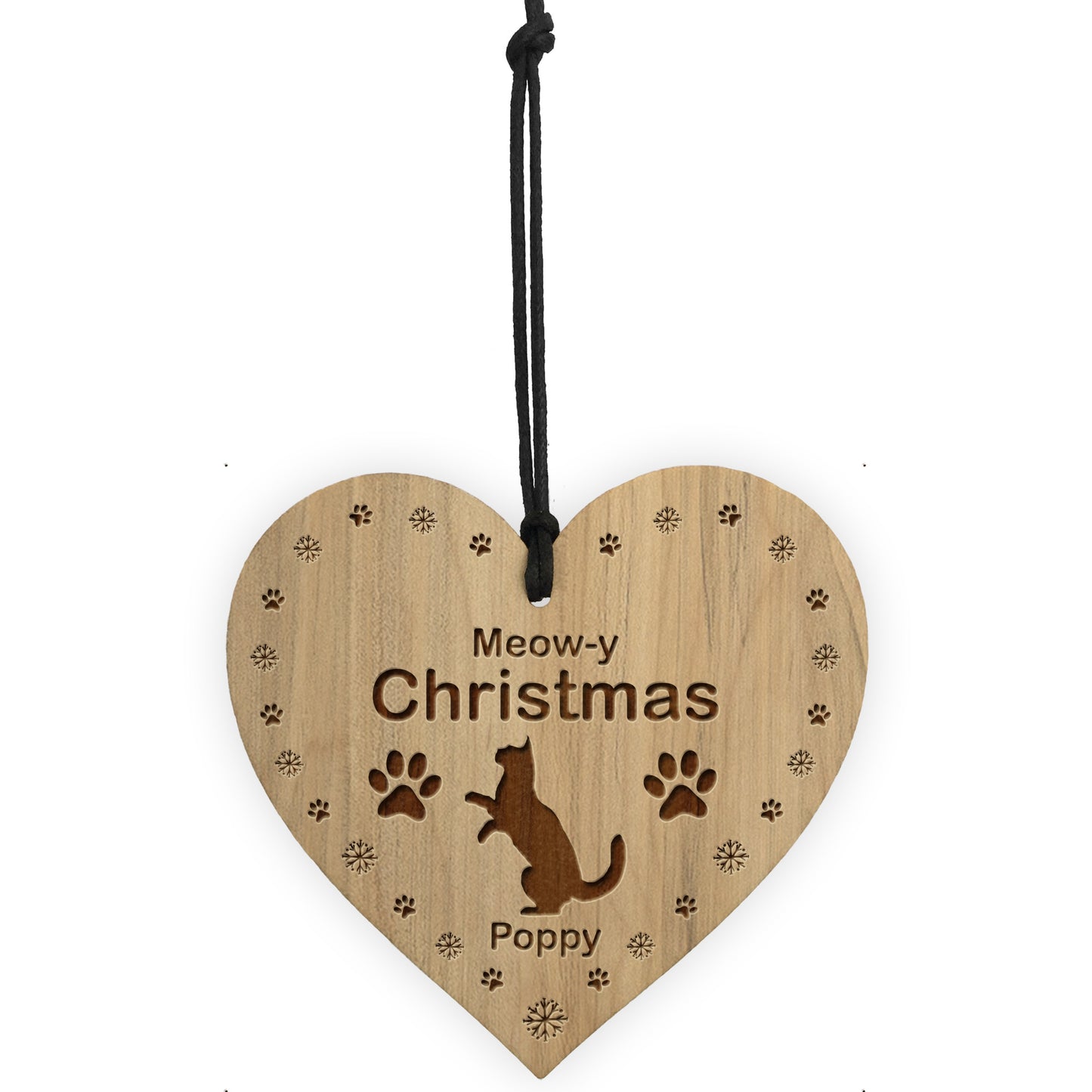 Personalised Cat Bauble Kitten Engraved Ornament Bauble 1st Xmas