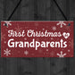 First 1st Christmas As Grandparents Plaque Xmas Gift For NAN