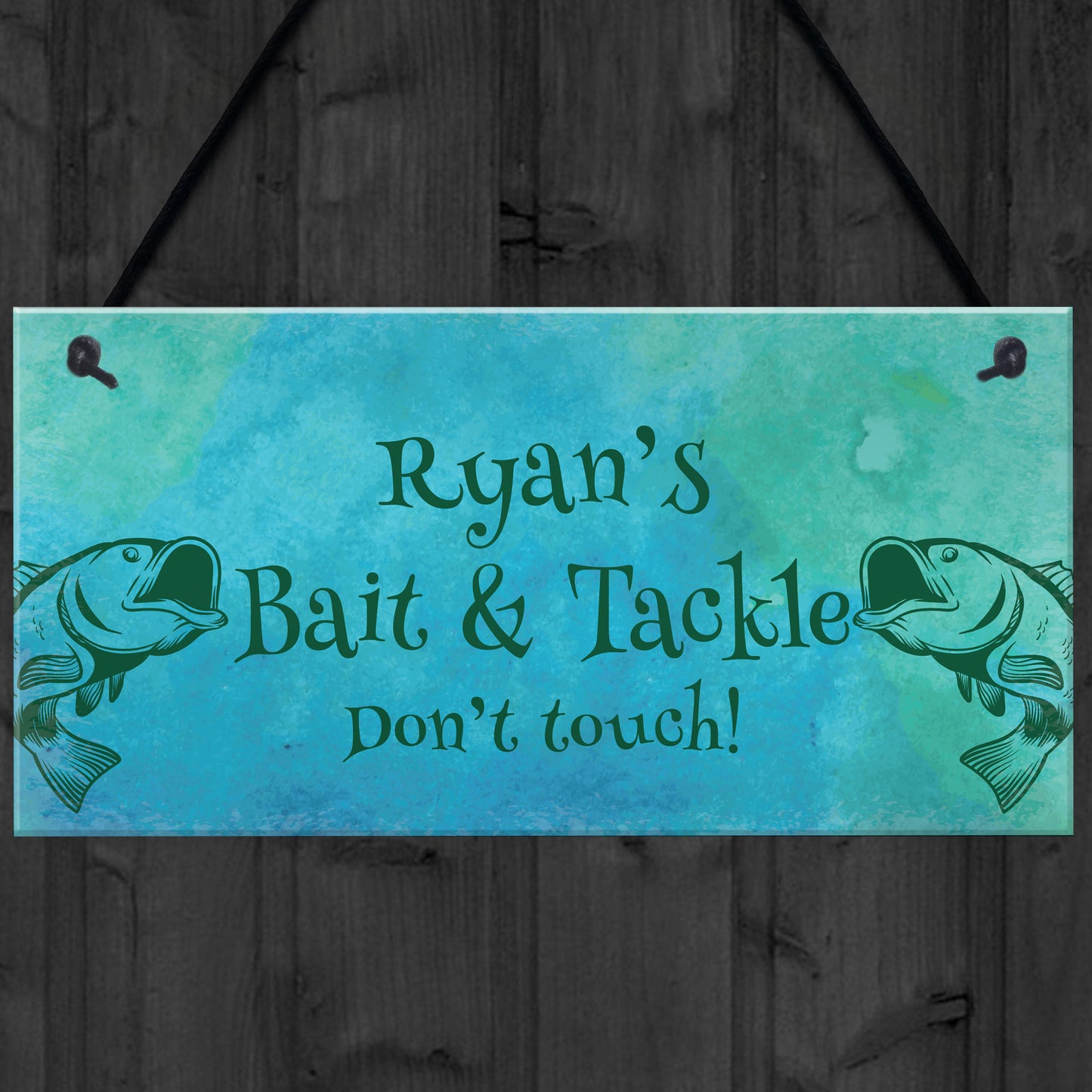 Any Name's Bait and Tackle Sign PERSONALISED Fishing Sign