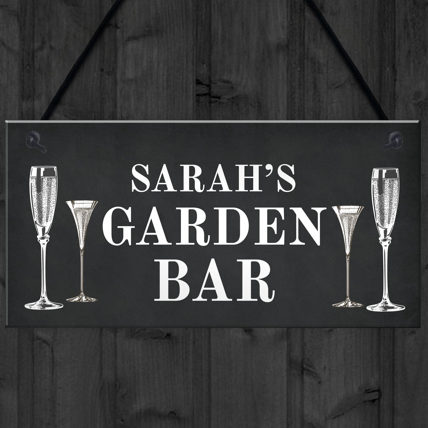 Garden Bar Sign Shabby Personalised Home Bar Garden Sign