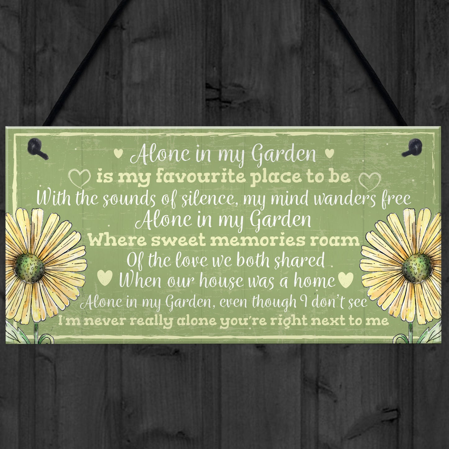 Novelty Hanging Garden Memorial Plaque Present Home Fence Sign