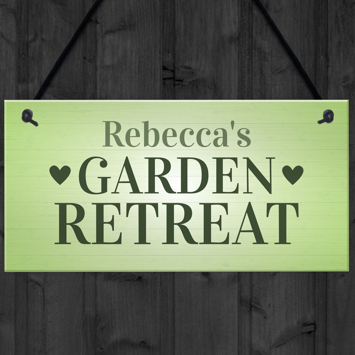 Garden Sign Personalised Plaque Garden Retreat Gift For Her