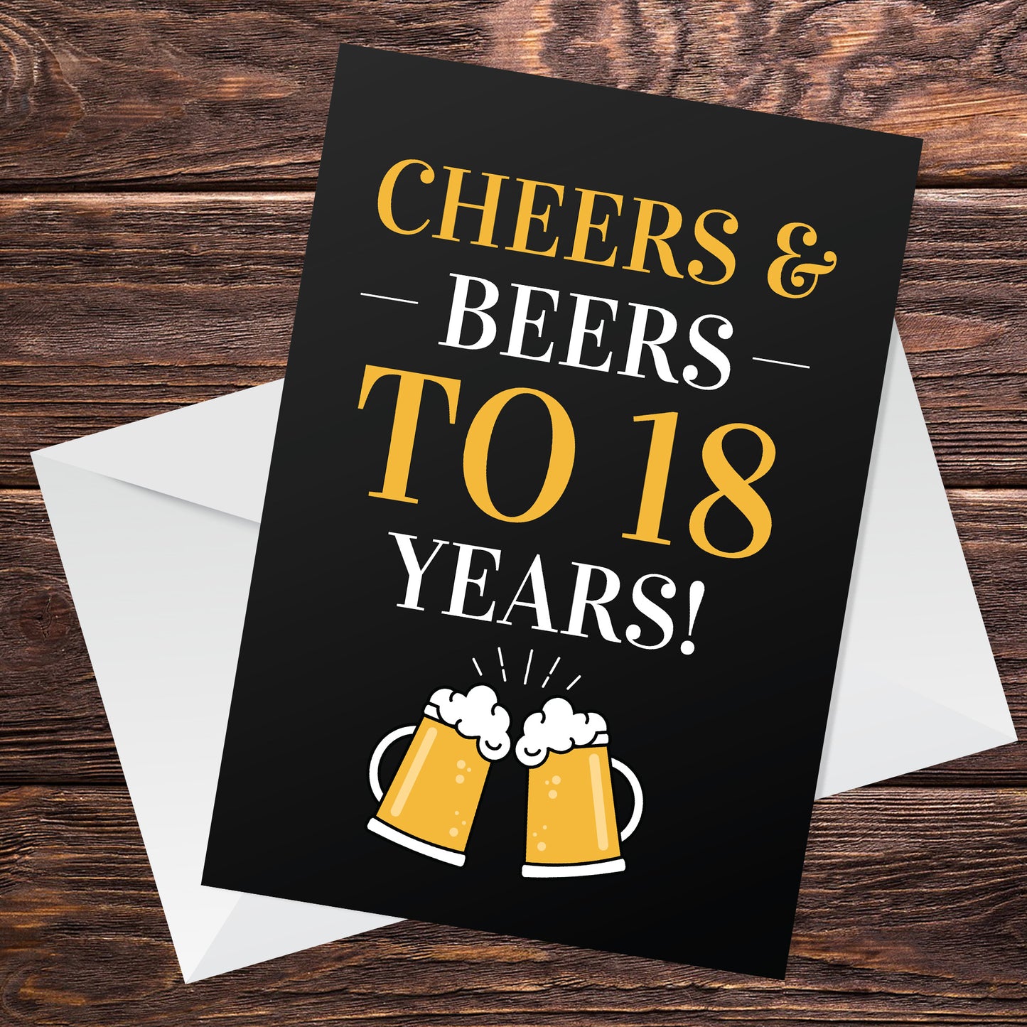 Cheers And Beers To 18 Years Novelty 18th Birthday Card For Son