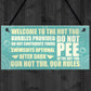 Welcome Hot Tub Rules Hanging Garden Jacuzzi Shed Novelty Sign