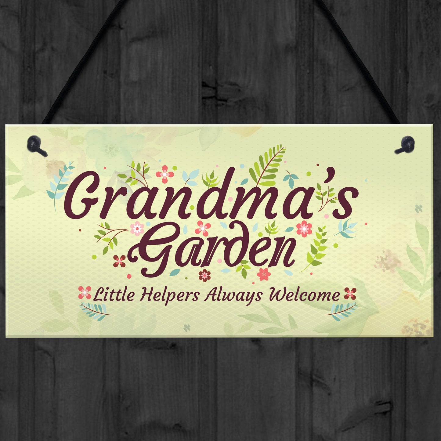 Grandma's Garden Novelty Plaque SummerHouse Sign Garden Shed