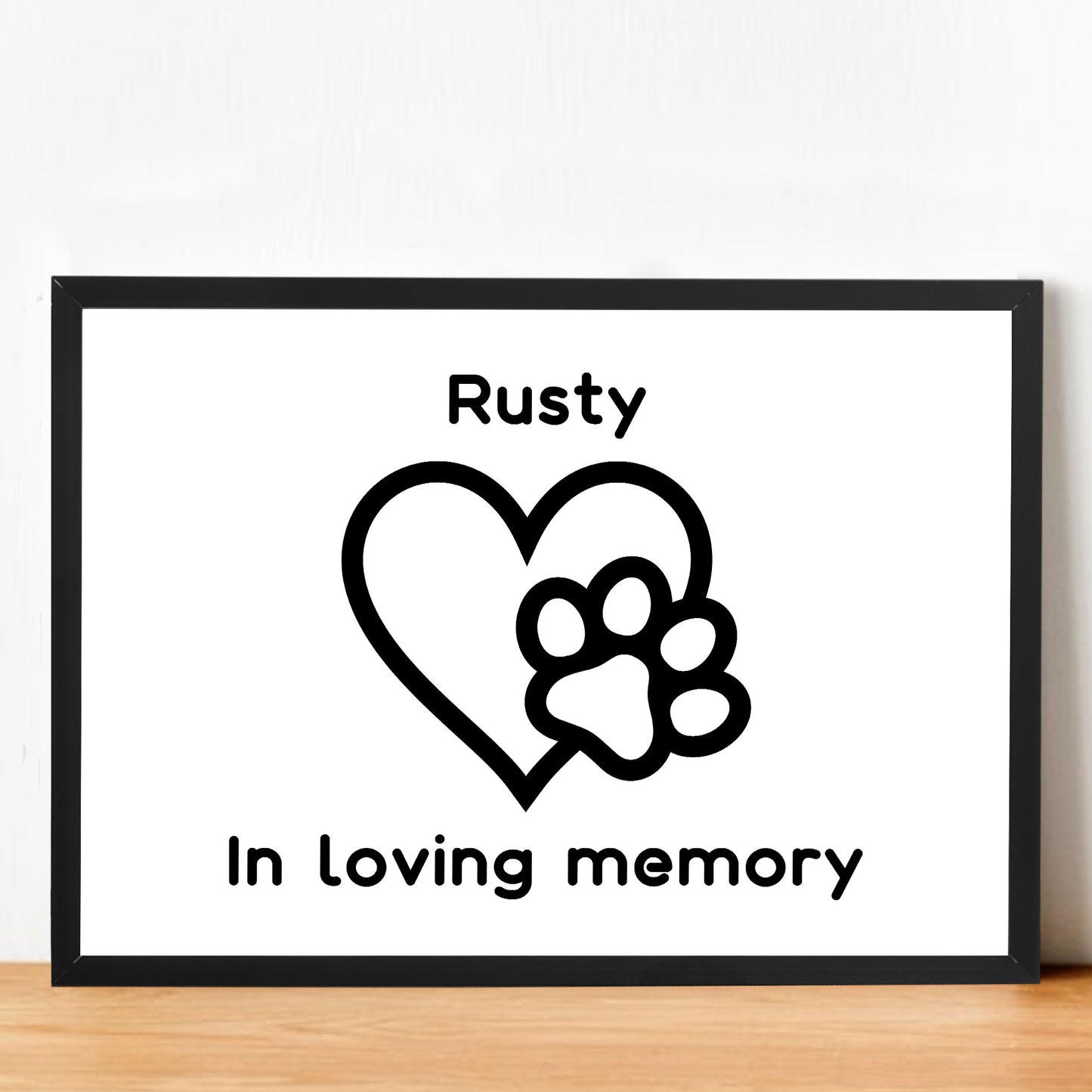 Personalised In Loving Memory Of Cat Dog Pet Framed Print