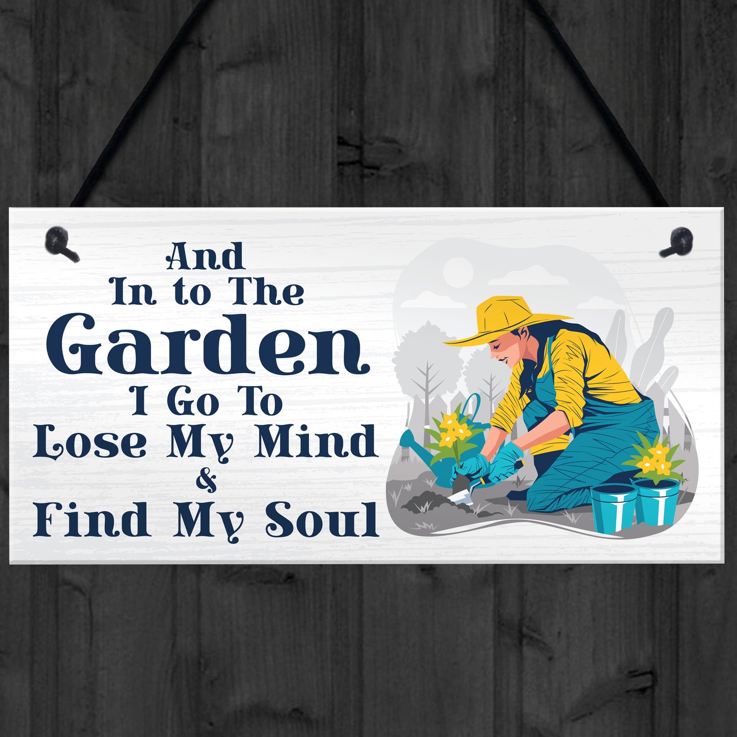 Find My Soul Novelty Hanging Garden Shed Summer House Sign