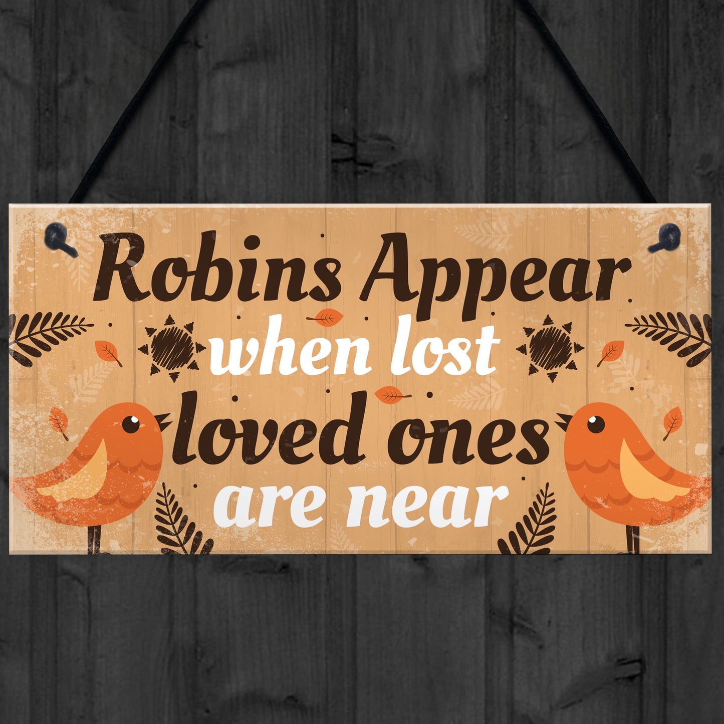 Handmade Robin Memorial Bereavement Garden Hanging Plaque