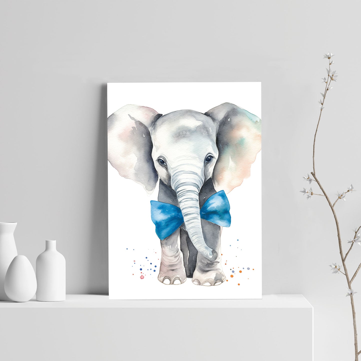 Safari Animals Boys Nursery Bedroom Prints Personalised Name