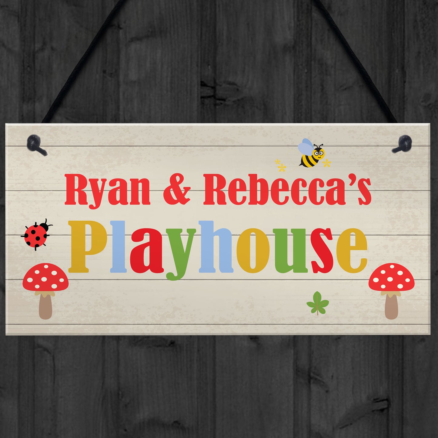 Playhouse Sign Personalised Den Playroom Door Sign ANY words