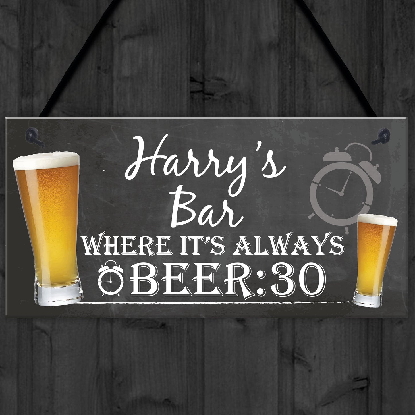 Personalised Beer Man Cave Alcohol Home Bar Pub Hanging Plaque