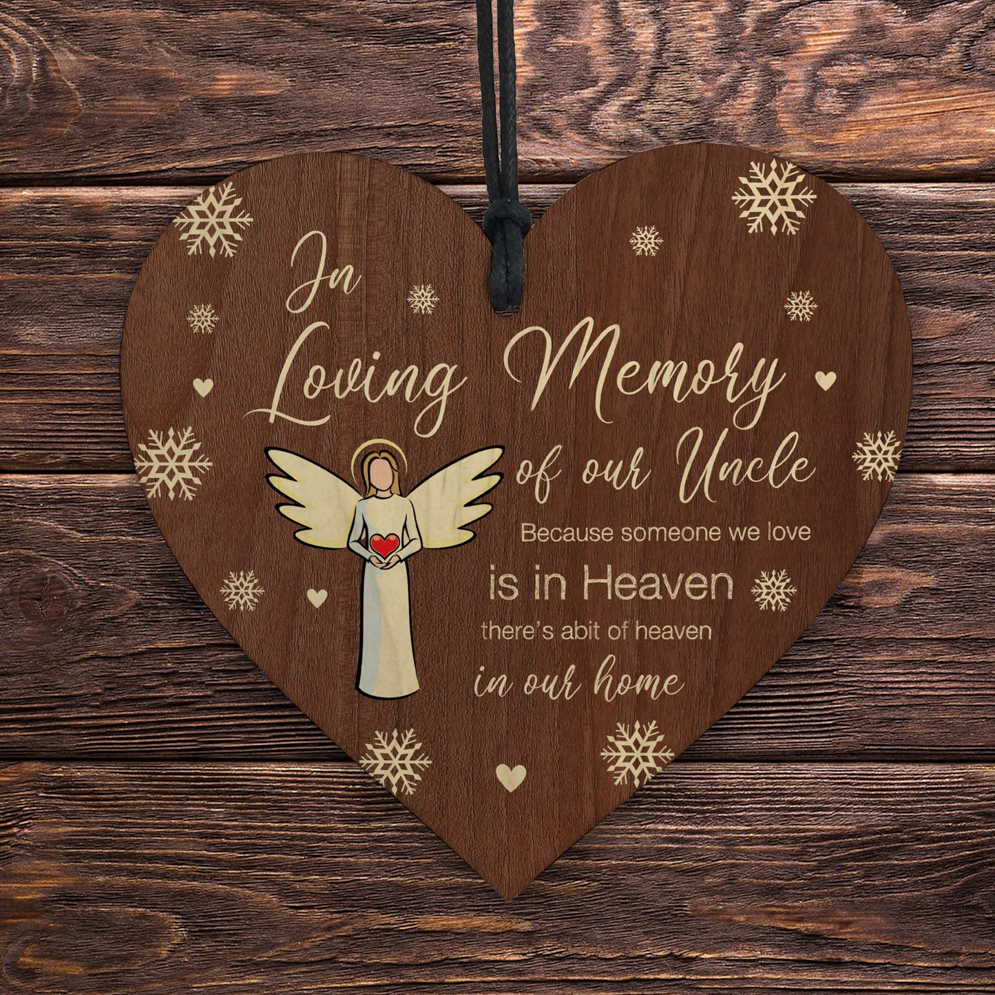 In Loving Memory of Uncle Memorial Bauble Ornaments Remembrance