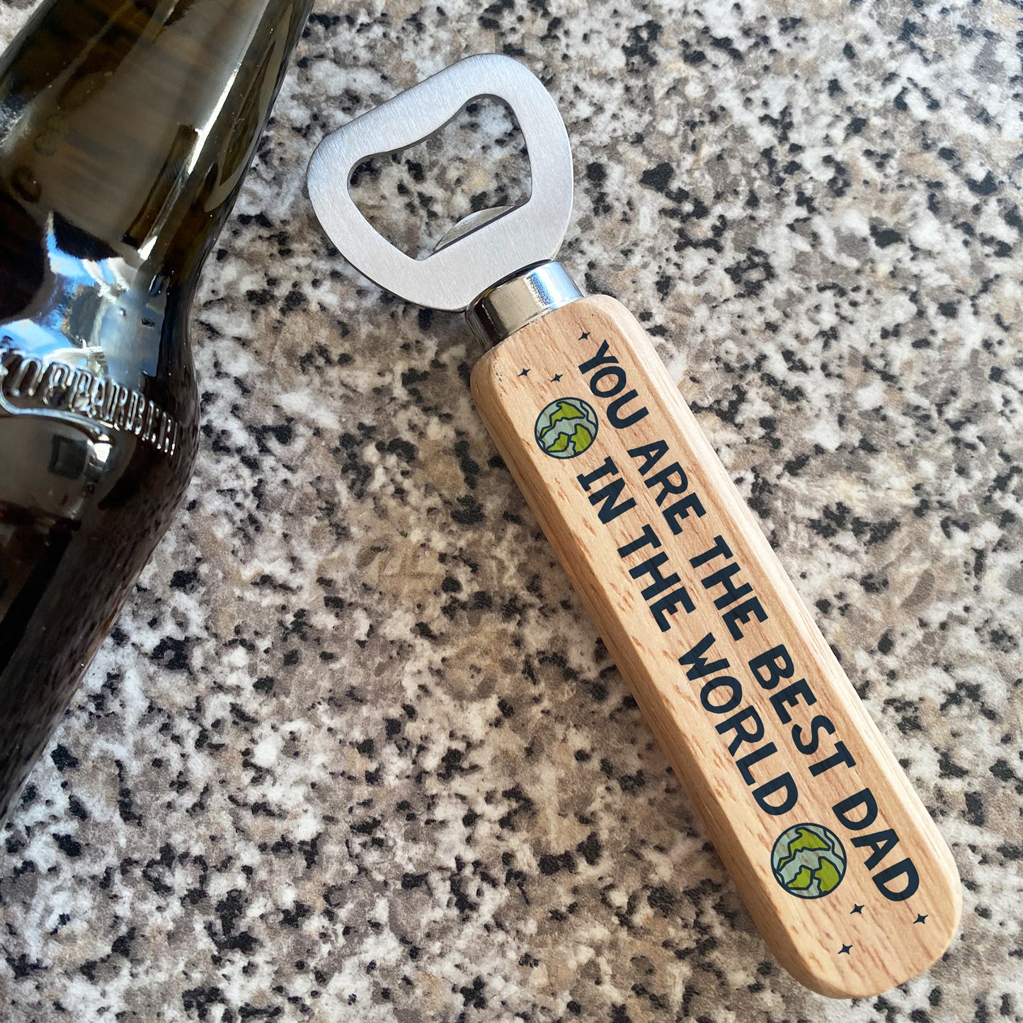 Fathers Day Gift For Dad From Daughter Son Wooden Bottle Opener