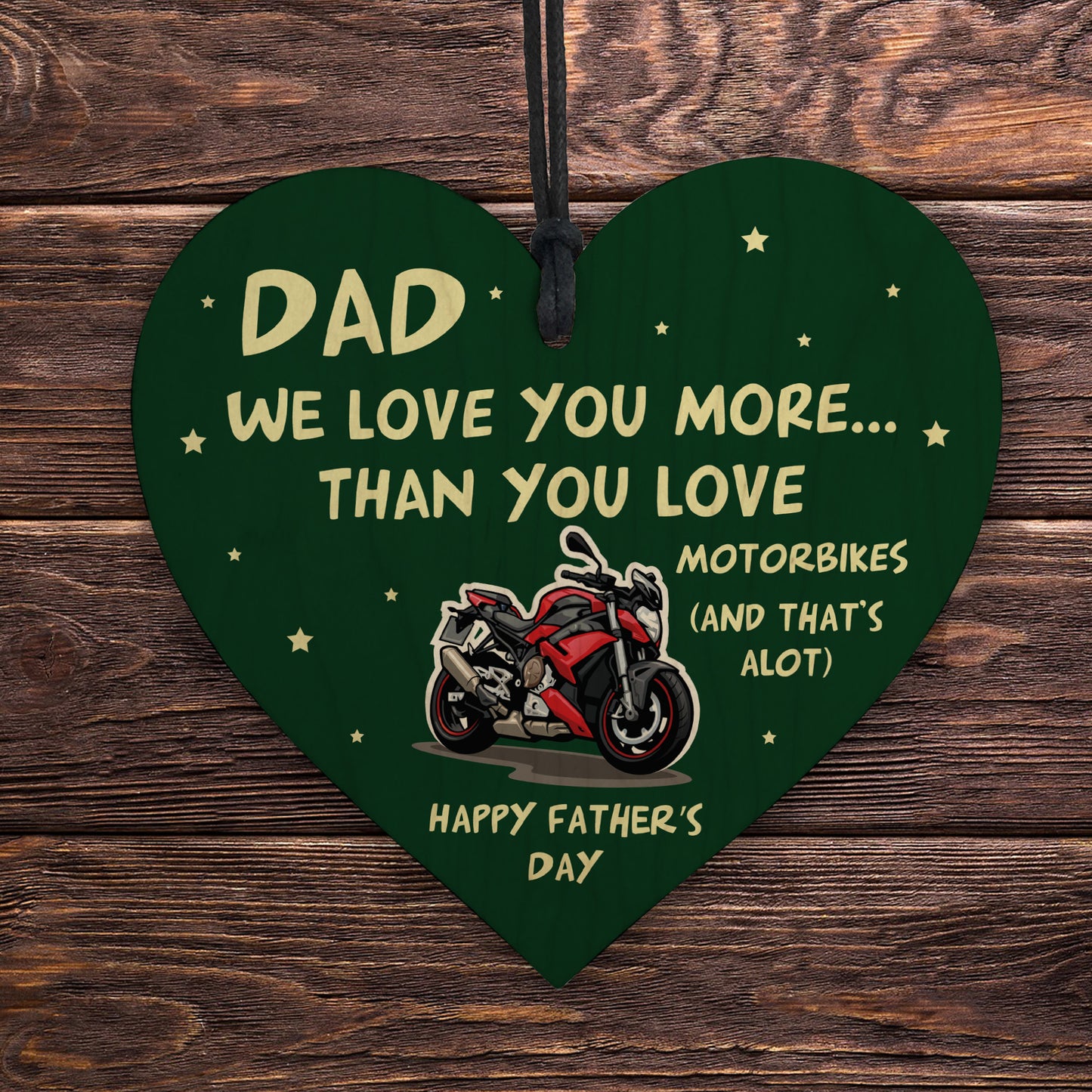 Funny Fathers Day Gift For Dad Biker Motorbike Sign Love You