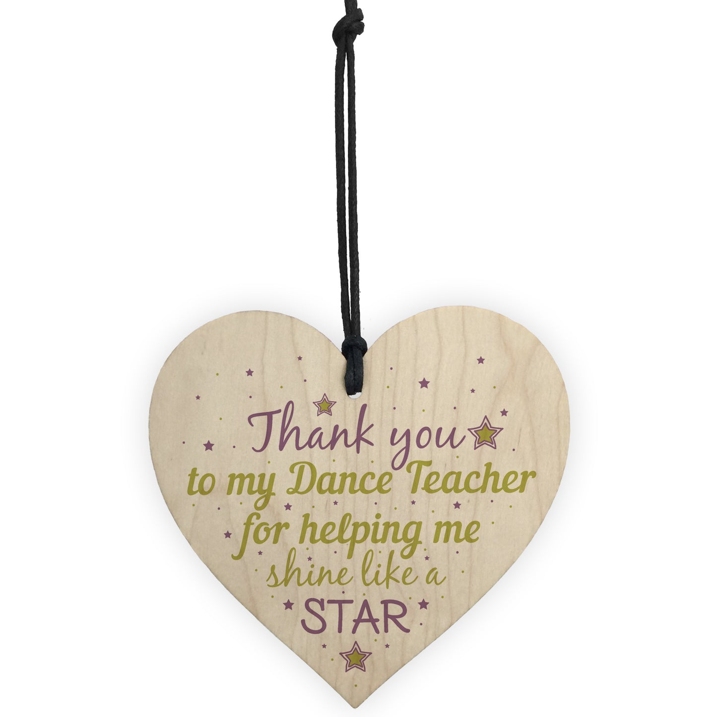 Thank You Dance Teacher Wood Heart Sign Goodbye Friendship Gift