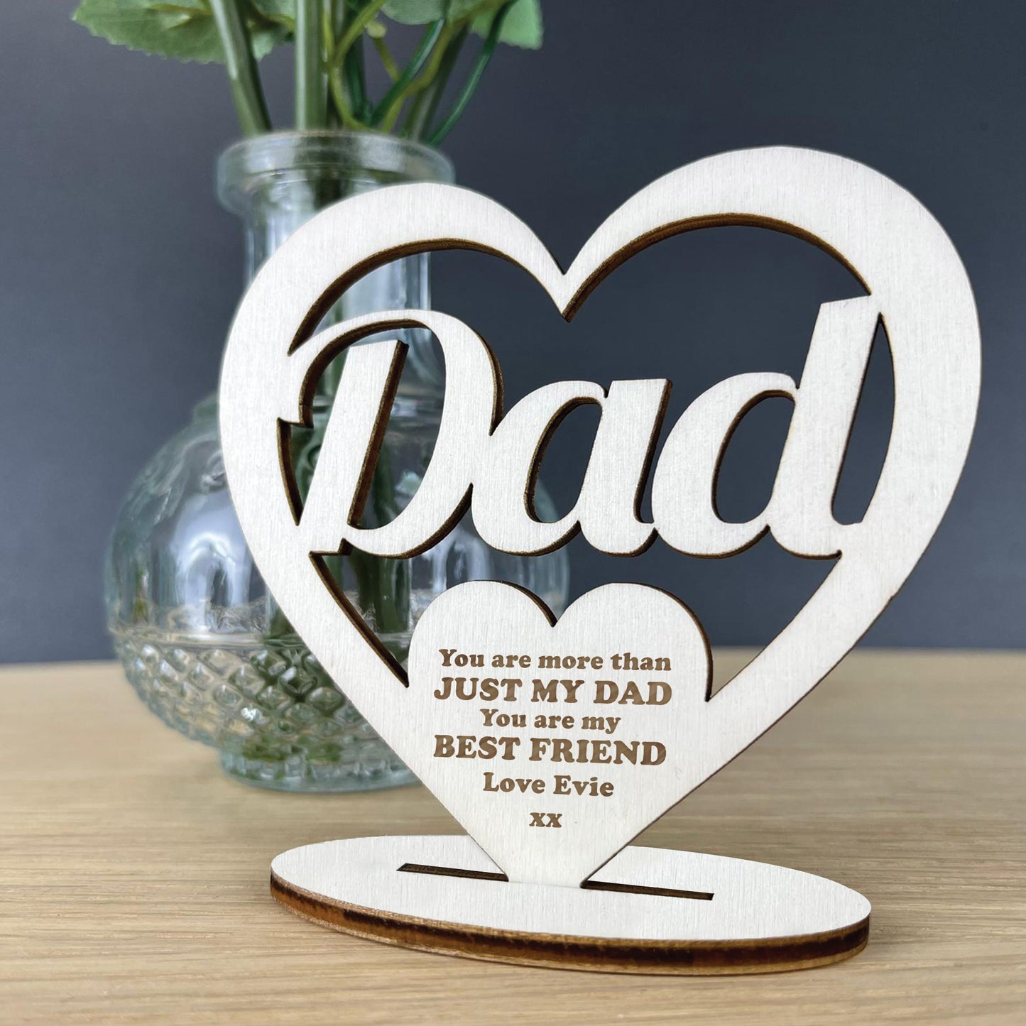 Fathers Day Gift Heart Dad Gift Dad Birthday Gift From Daughter