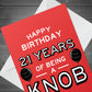 Funny 21st Birthday Card For Friend Brother Son Rude Birthday