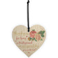 Thank You For Being A Bridesmaid Wooden Hanging Heart Wedding