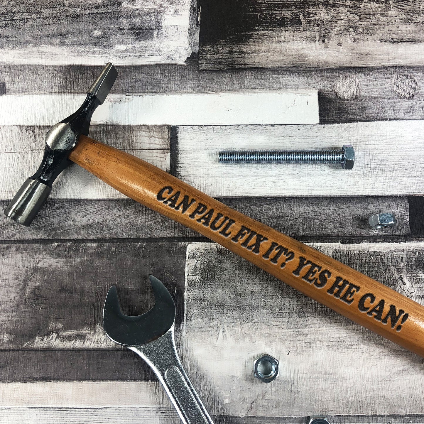 Personalised Engraved Gift For Men Novelty Hammer Birthday Gift