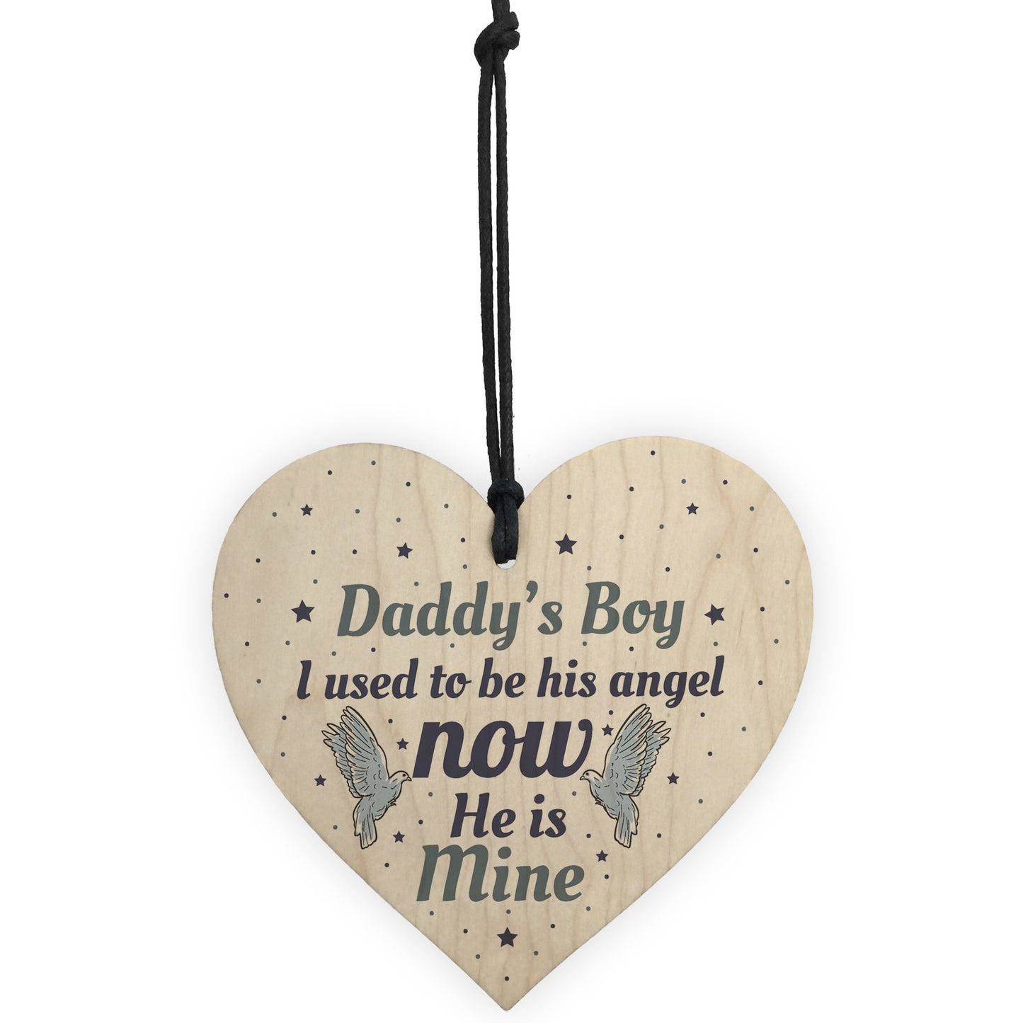 Daddys Boy Dad Memorial Heart Birthday Gifts For Garden Plaques