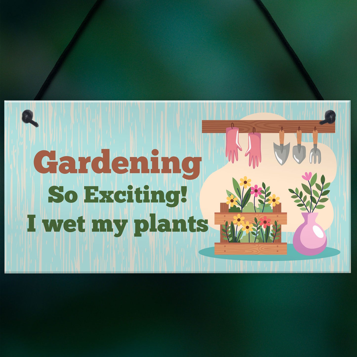 Funny Gardening Garden Plaque Novelty Garden Shed Sign Gifts