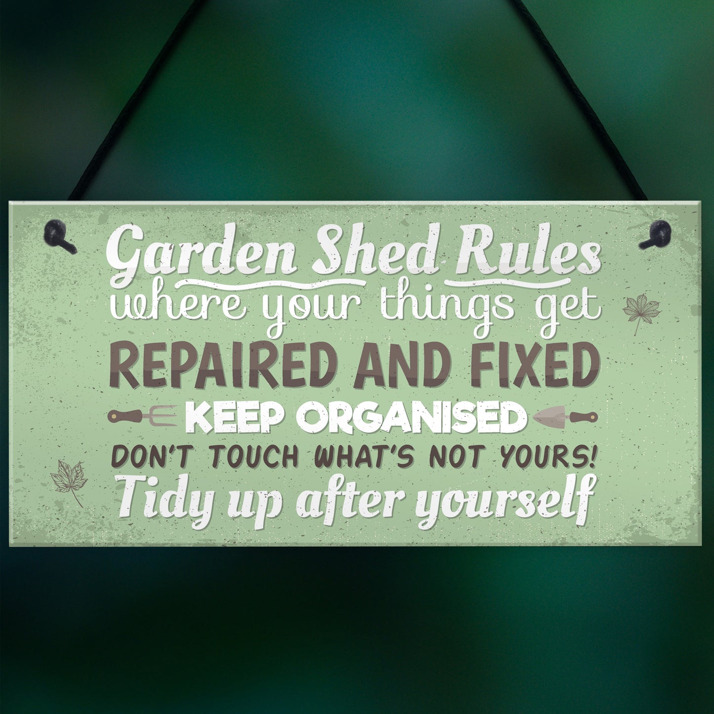 Garden Shed Rules Novelty Plaque Garden SummerHouse Friendship