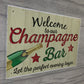 Champagne Bar Party Drink Pub Sign Vintage Gin Alcohol Home