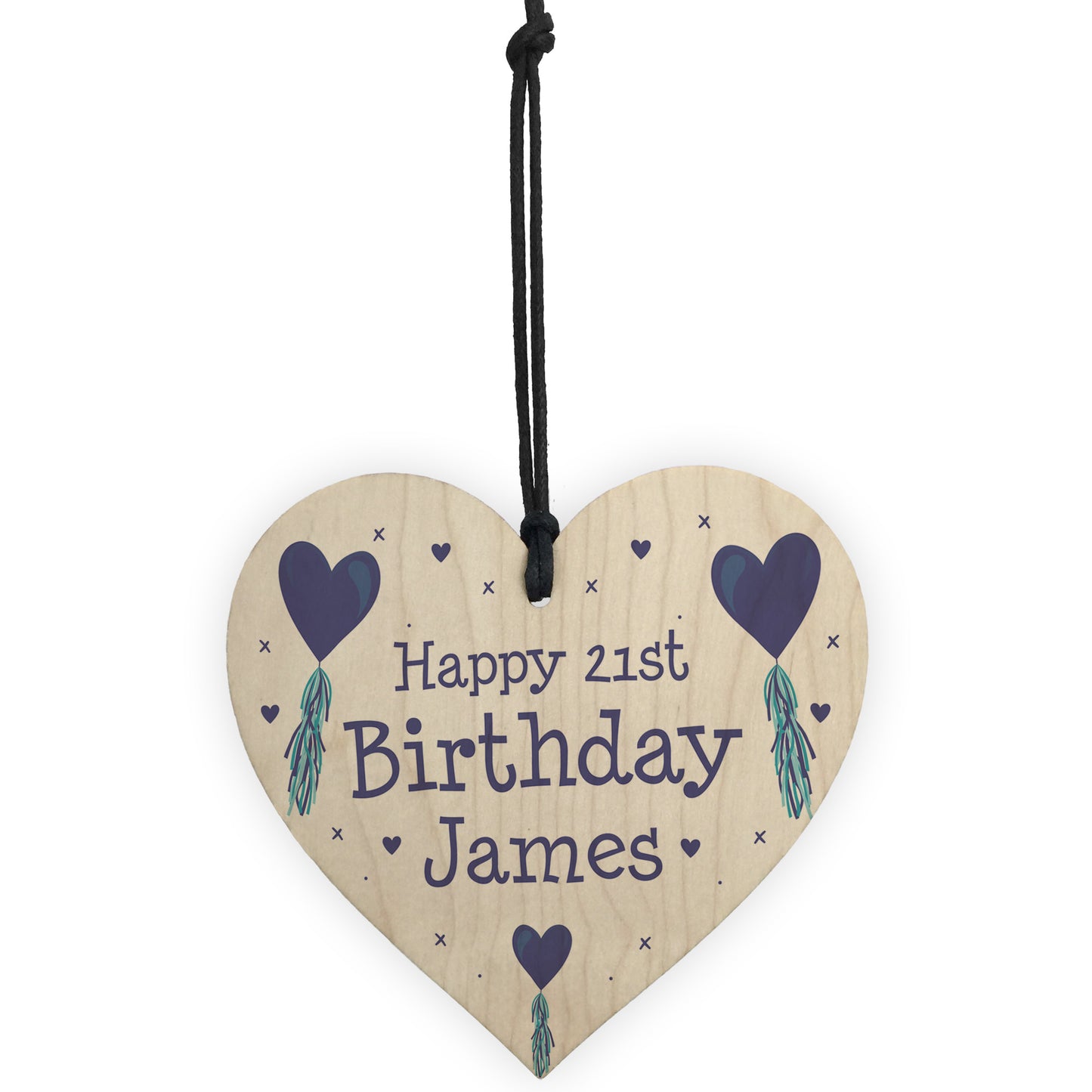 Birthday Personalised Heart Wood Gift For Him Her Novelty Gifts