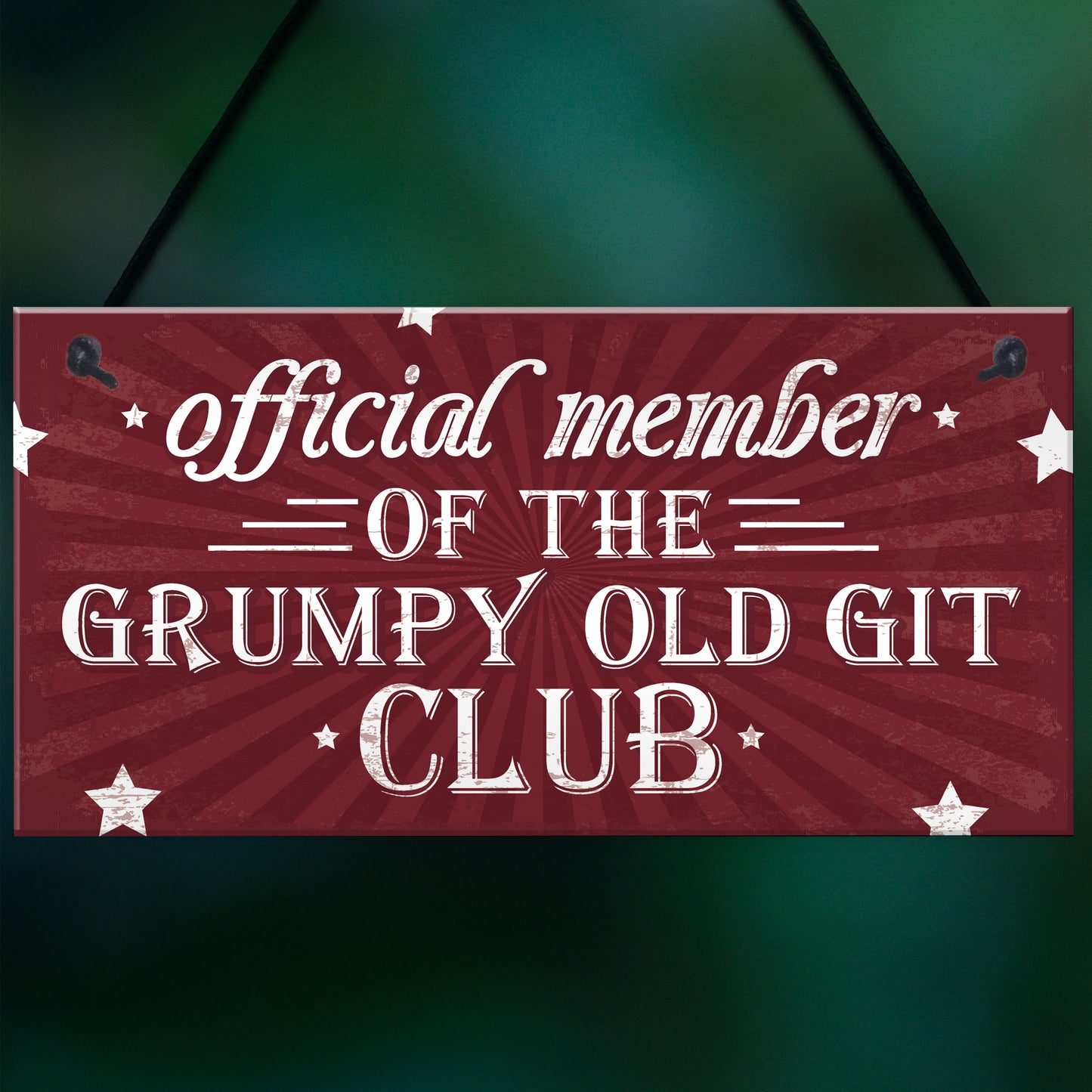 Grumpy Git Club Funny Birthday Gift For Dad Grandad Hanging Sign