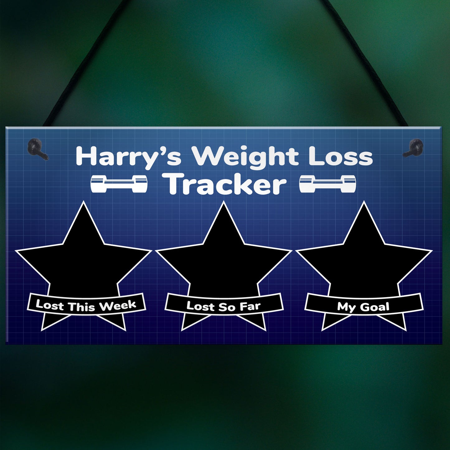 Weight Loss Gift For Him PERSONALISED Countdown Plaque Diet