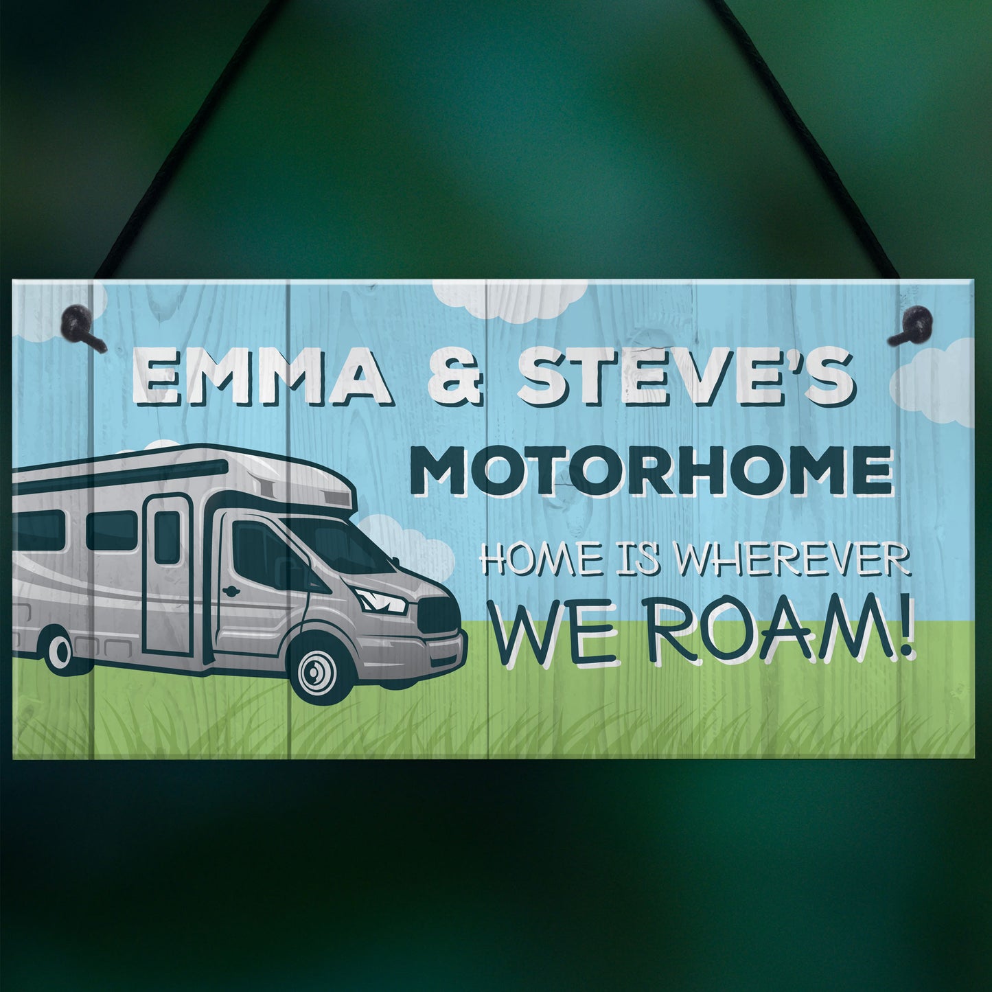 Motorhome Sign Caravan Campervan Accessories Sign Personalised