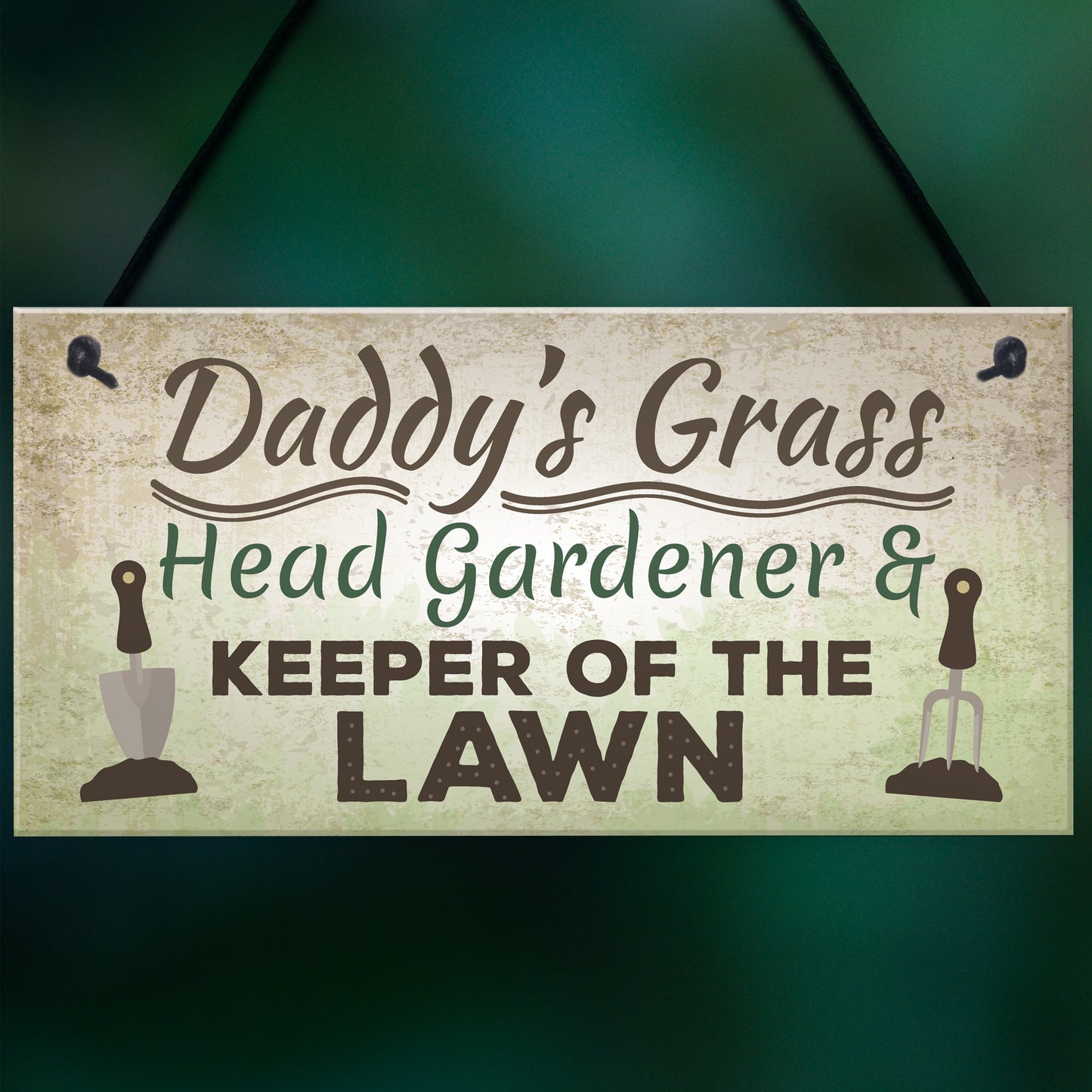 Daddy's Grass Novelty Garden Plaques Garden Shed Dad Gifts