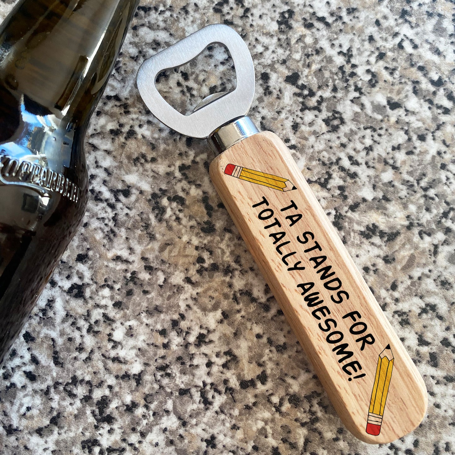 Teaching Assistant Gift TA Wood Bottle Opener Thank You Teacher