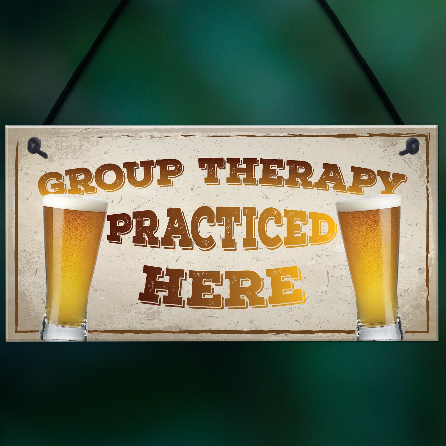 Group Therapy Vintage Retro Wall Decor Bar Pub Plaque Poster