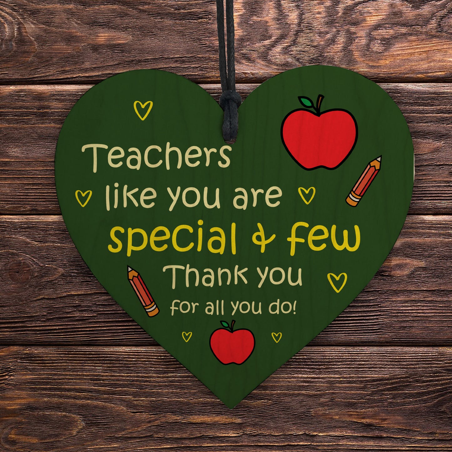 Thank You Teacher Gift Best Teacher Wood Heart Gifts For Teacher