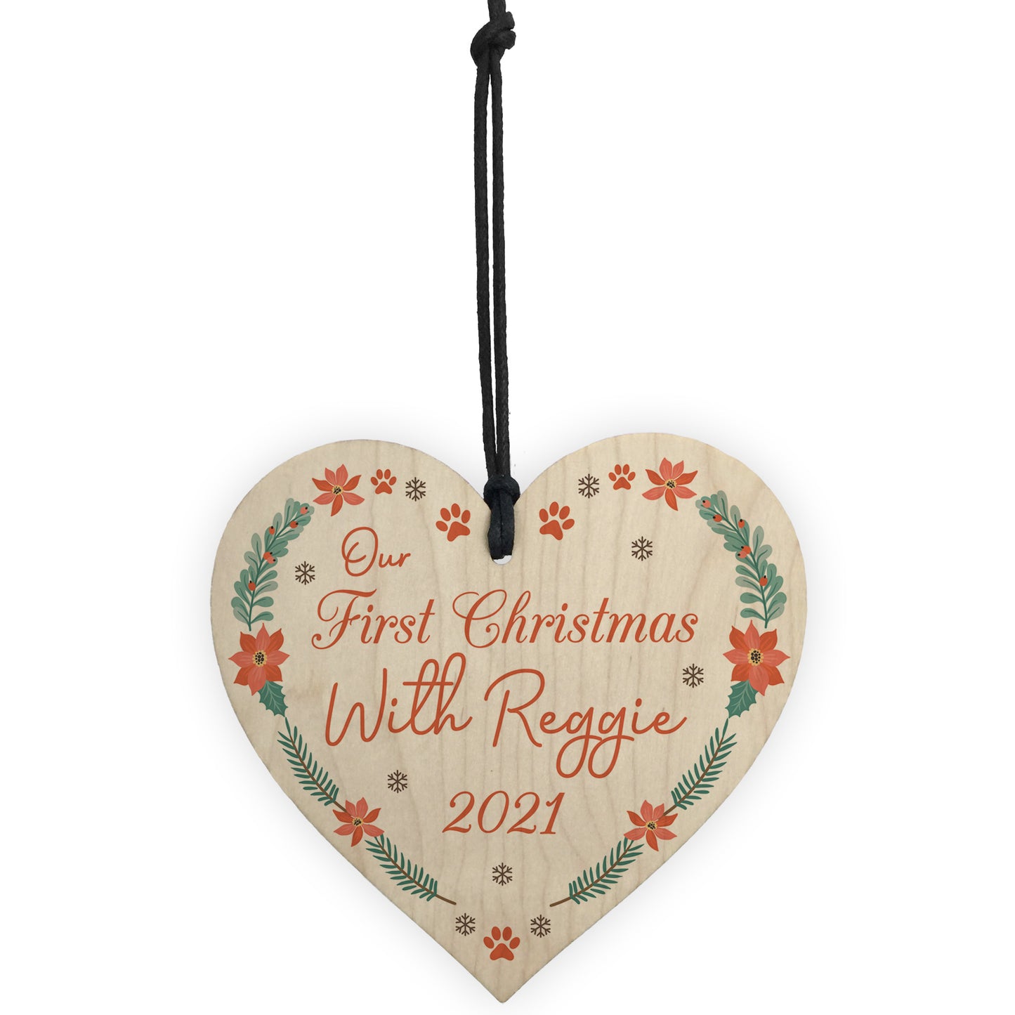 1st Christmas With Dog Puppy Bauble Personalised Xmas Decor