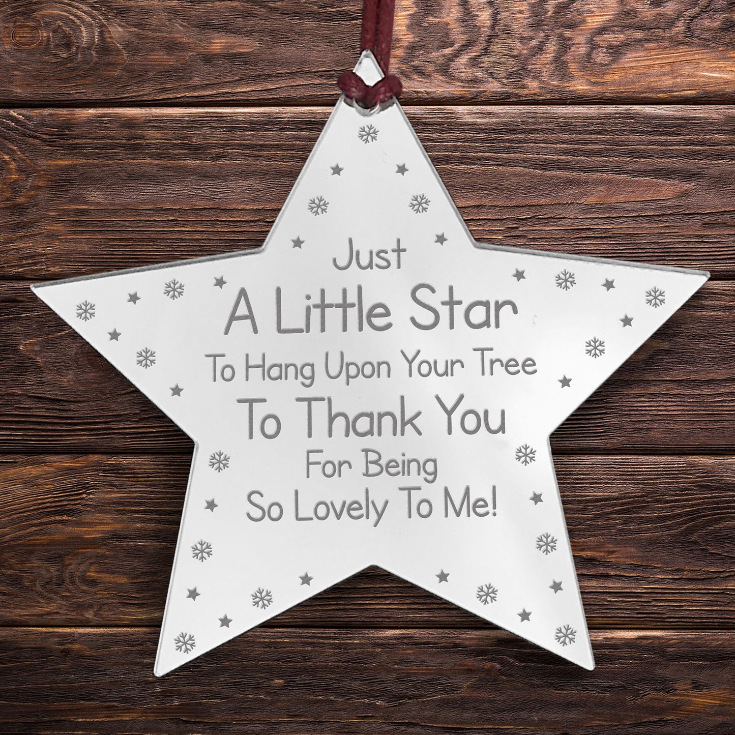 Thank You Christmas Gift For Teacher Assistant Engraved Star