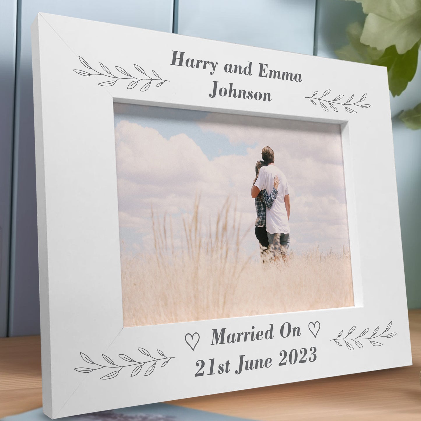 Wedding Day Gift Personalised Photo Frame Husband Wife Gift