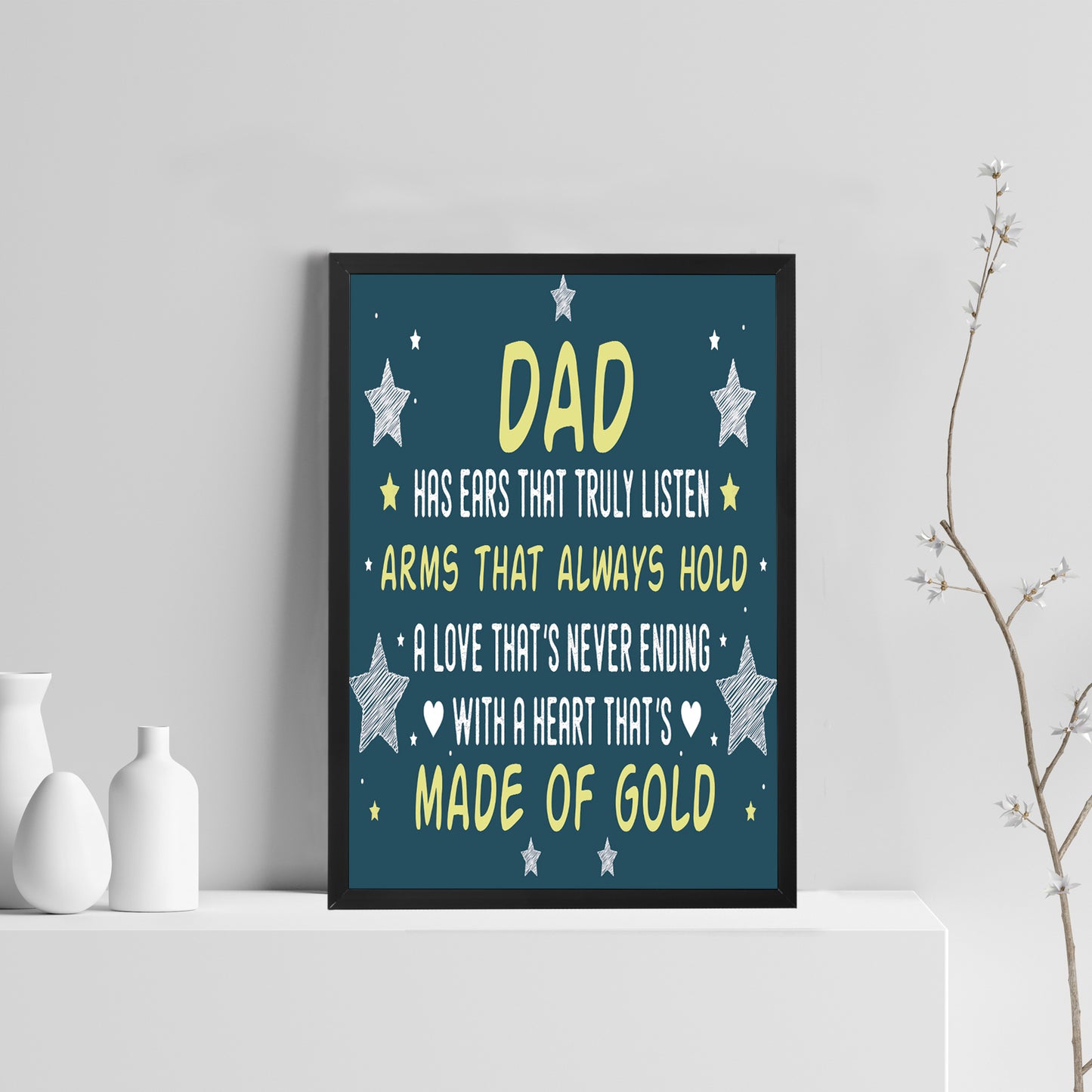 Dad Gifts For Him Framed Print Dad Birthday Gifts Dad Christmas