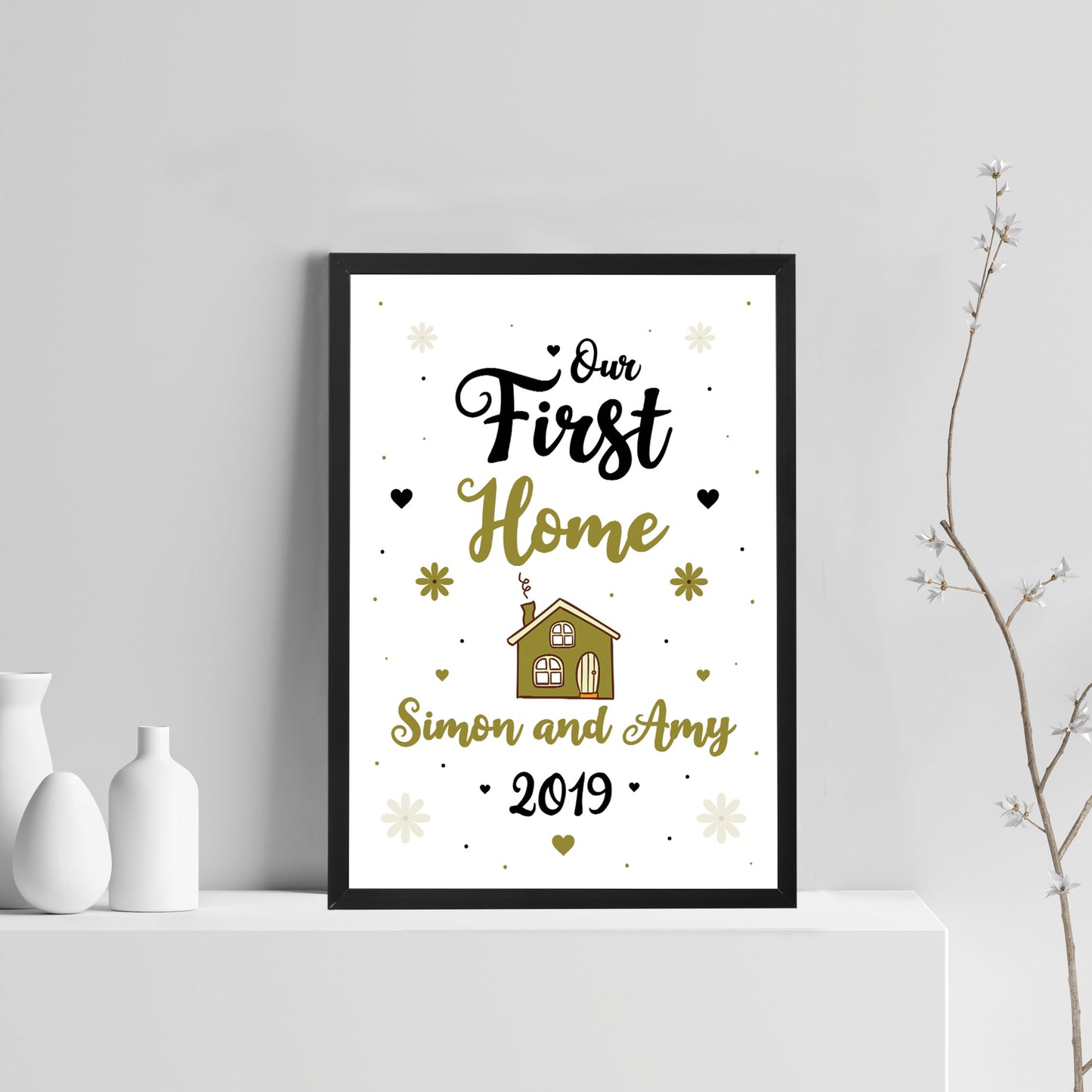 First Home Gift Personalised Frame Print House Warming Gifts