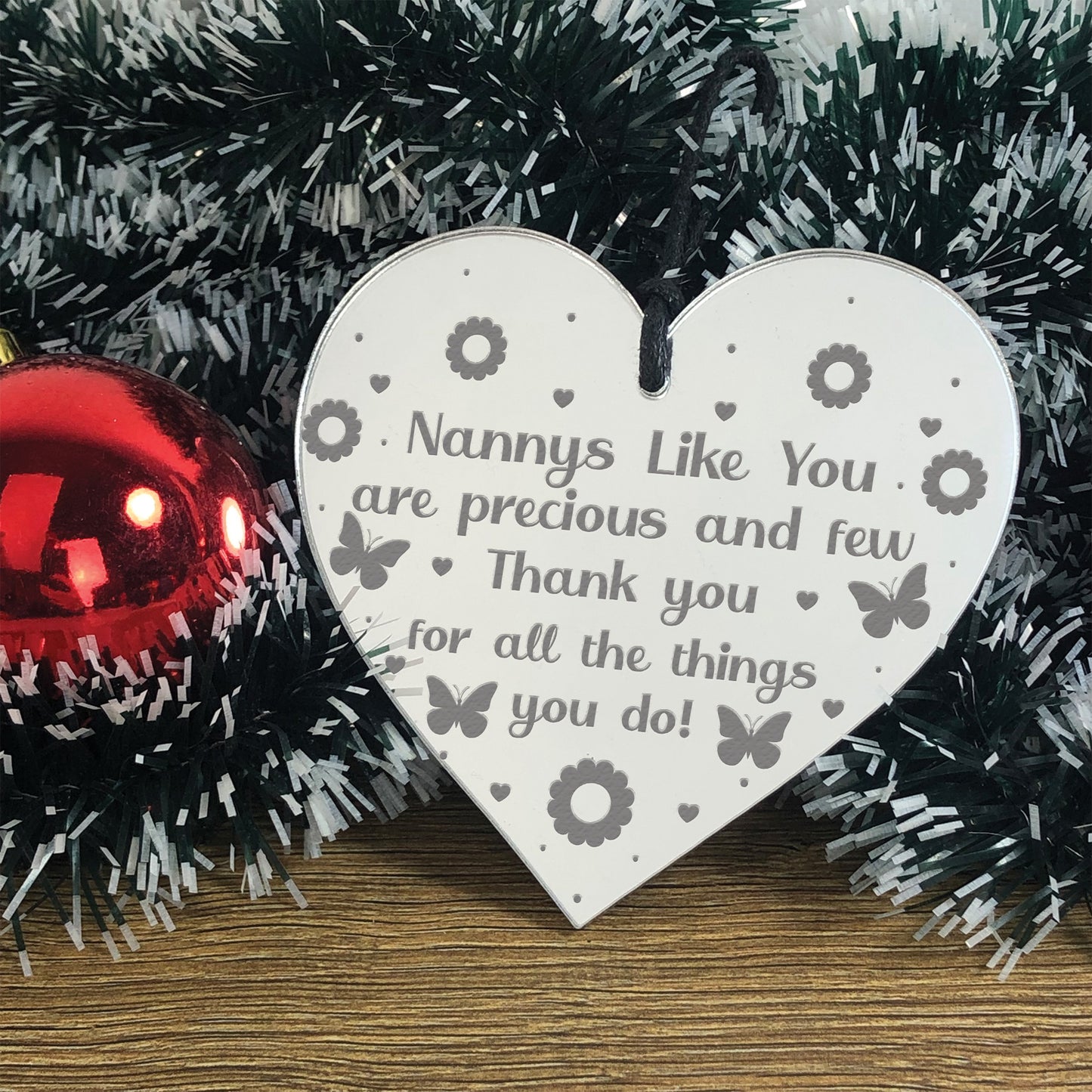 Nanny Gift Hanging Heart Birthday Christmas Gift For Nanny Gift