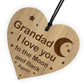 Grandad Gifts For Birthday Fathers Day Wood Engraved Heart