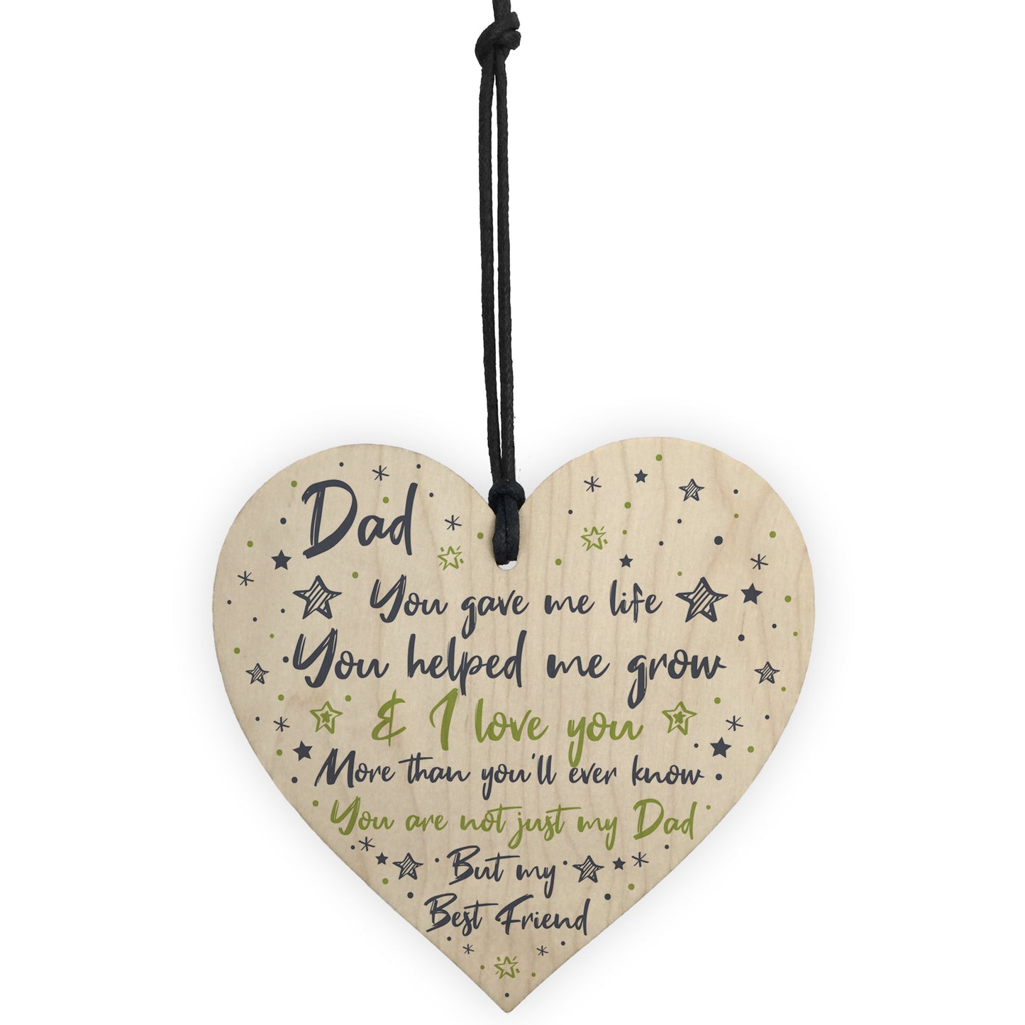 Dad Daddy Gifts From Daughter Son Wood Heart Fathers Day Gift