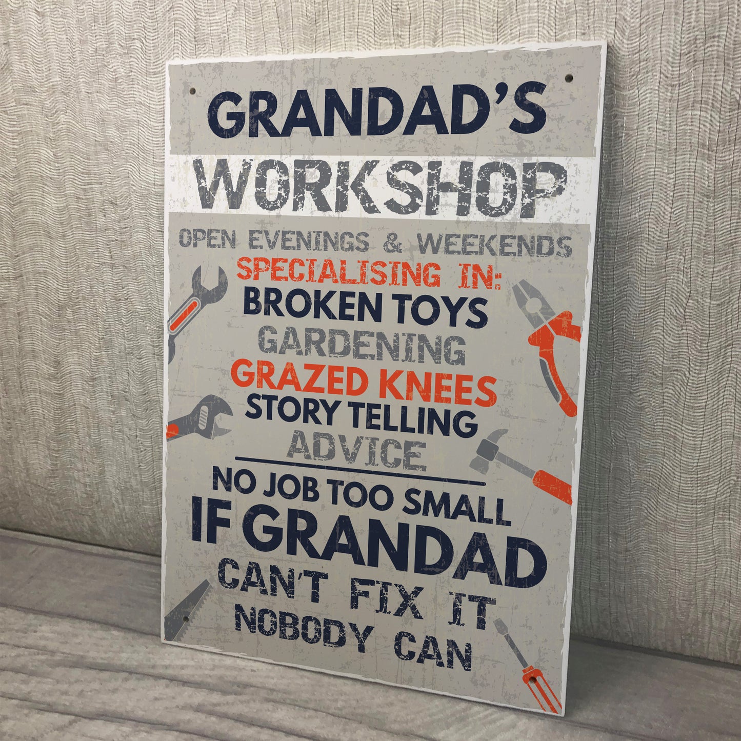 Grandads Workshop Fathers Day Gifts Garage Shed Dad Gift Sign