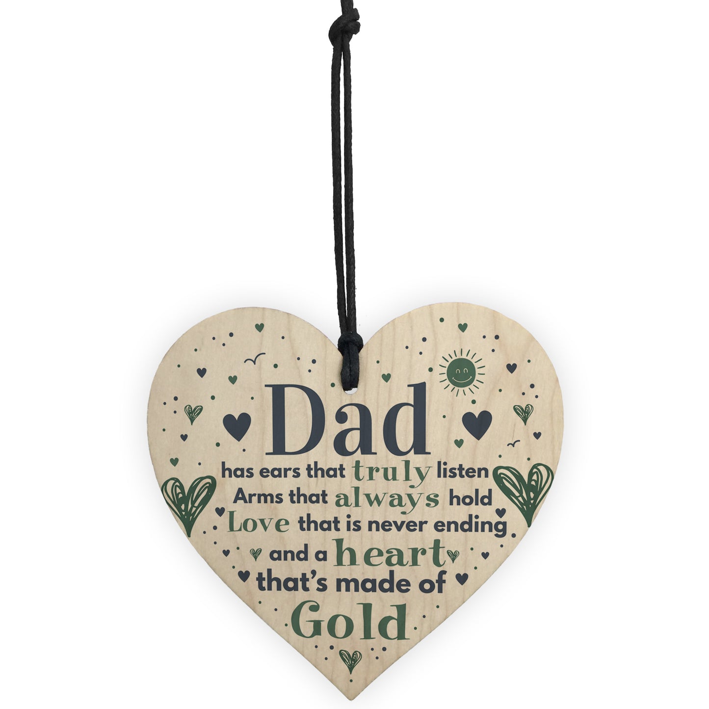 Fathers Day Gift Wooden Heart Gift For Dad Daddy Daugther Gifts