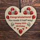 50th Birthday Wood Heart Sign HALF WAY Funny Birthday Gifts