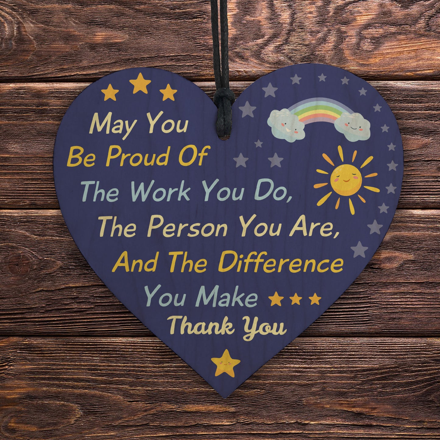 Special Thank You Friend Gift Heart Hanging Sign Teacher Gifts