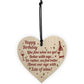 Funny 40th 50th 60th Birthday Card Gift For Men Women Wood Heart